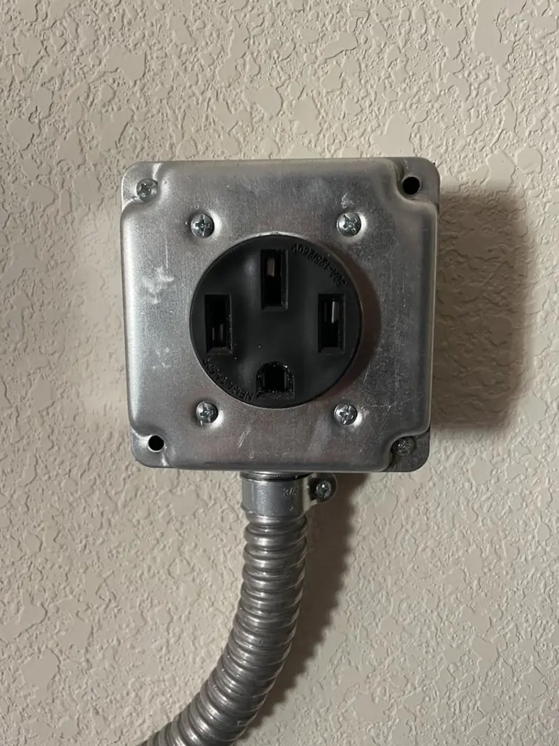 NEMA 14-50 outlet installed for Electrical Panel Upgrade in Connoquenessing